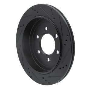 Ford Expedition Brake Rotor (1) - Rear Left - R1 Concepts - Drilled & Slotted - Black - `02-`06